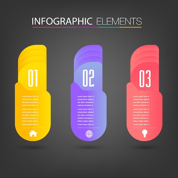 Modern text box template infographics banner gb