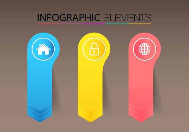 Modern text box template infographics banner timeline