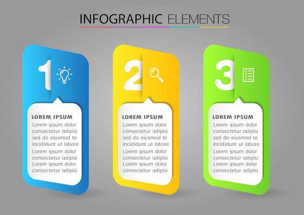 Modern text box template infographics banner