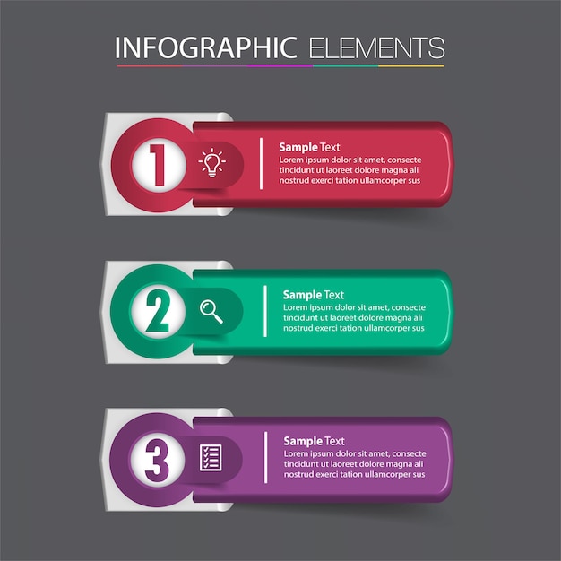 Modern text box template infographics banner