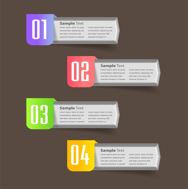 Modern text box template infographics banner