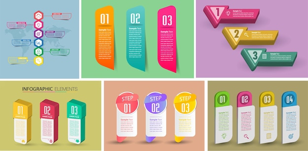 Vector modern text box template infographics banner