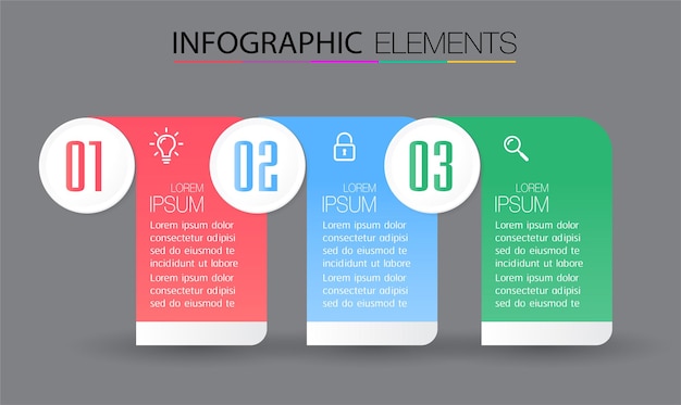 Banner infografica modello moderno casella di testo