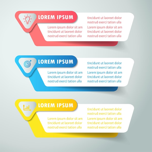 Modern text box template infographics banner