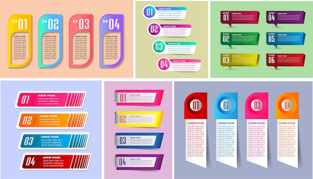 Modern text box template infographics banner