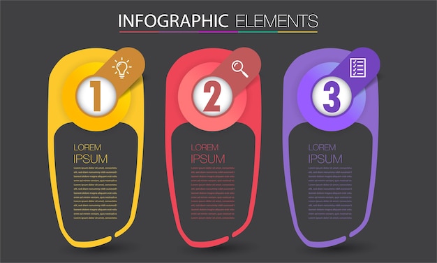 Modern text box template infographics banner