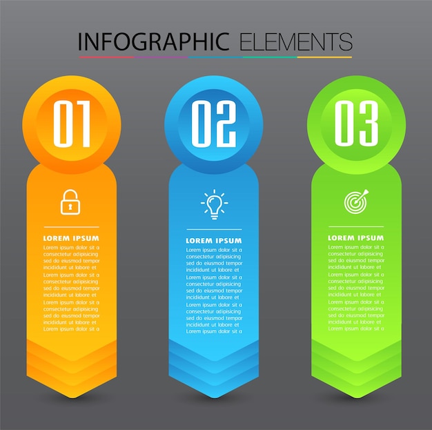 Modern text box template infographics banner