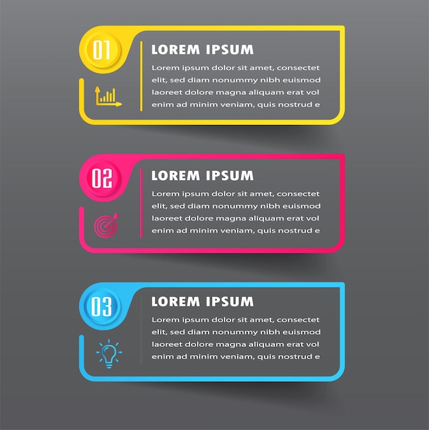 Vector modern text box template infographics banner