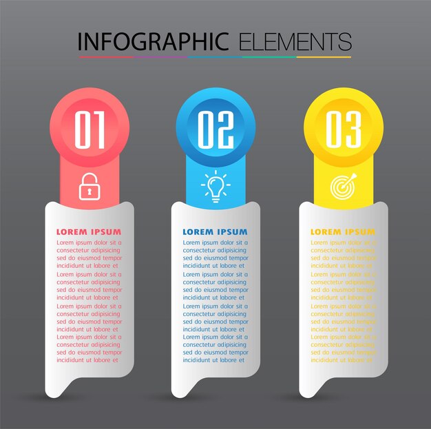 Modern text box template infographics banner