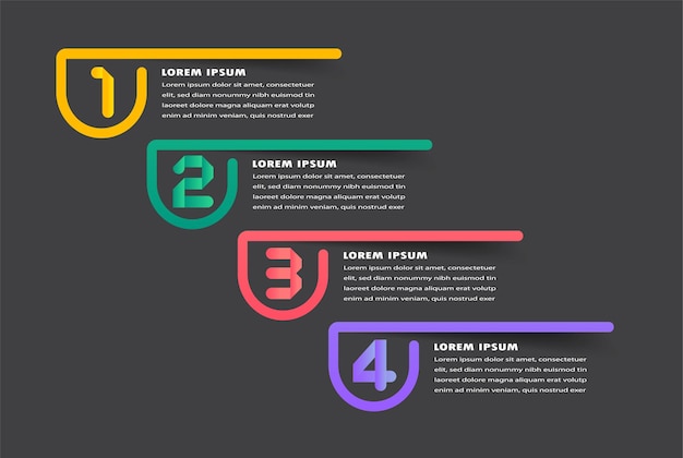 Vettore banner di infografica modello di casella di testo moderno