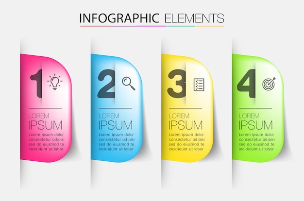 Vettore banner di infografica modello di casella di testo moderno