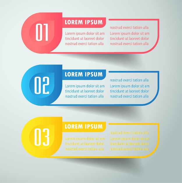 modern text box template infographics banner