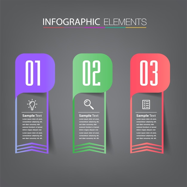 Vector modern text box template infographics banner