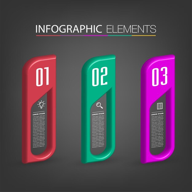 Vector modern text box template infographics banner