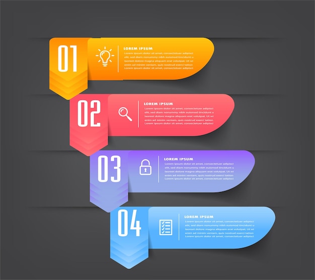 modern text box template infographics banner