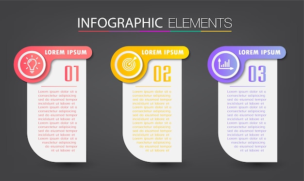 modern text box template, infographics banner