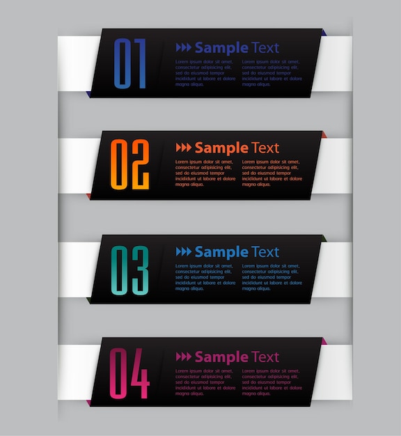 modern text box template, infographics banner