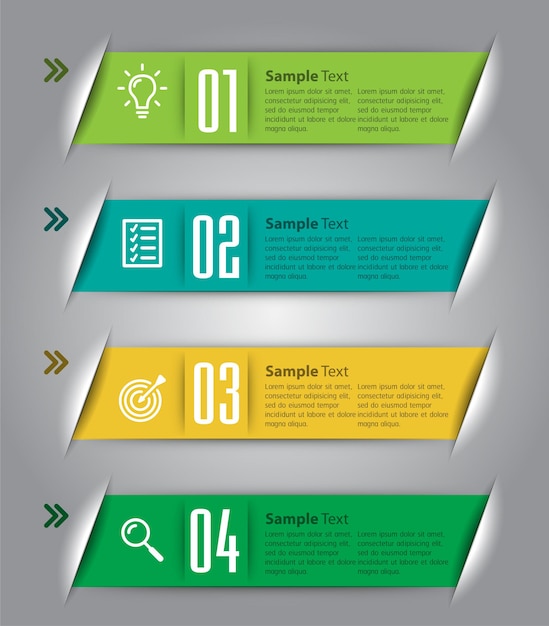 modern text box template, infographics banner