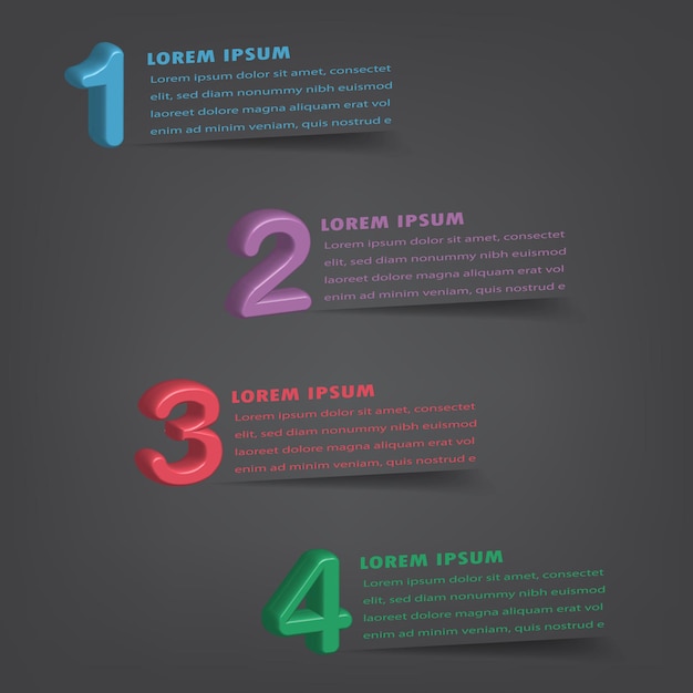 modern text box template infographics banner