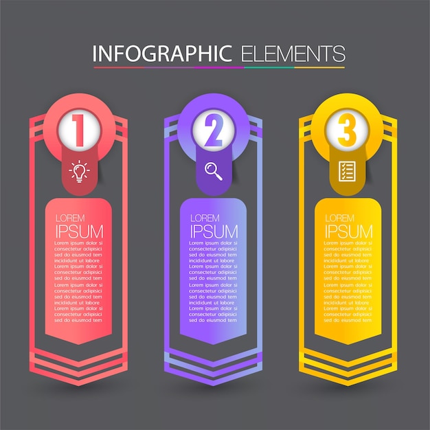 Modern text box template infographics banner