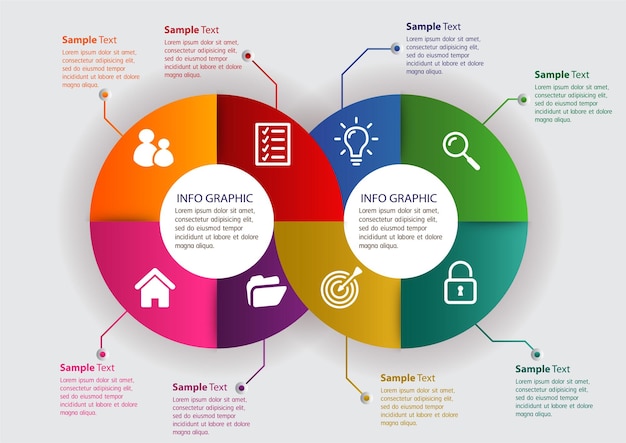 モダンなテキストボックステンプレート、インフォグラフィックバナー