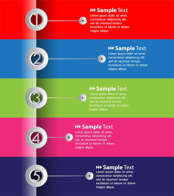 Vettore modello di casella di testo moderna, banner infografica