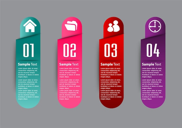 Modern text box template, infographics banner