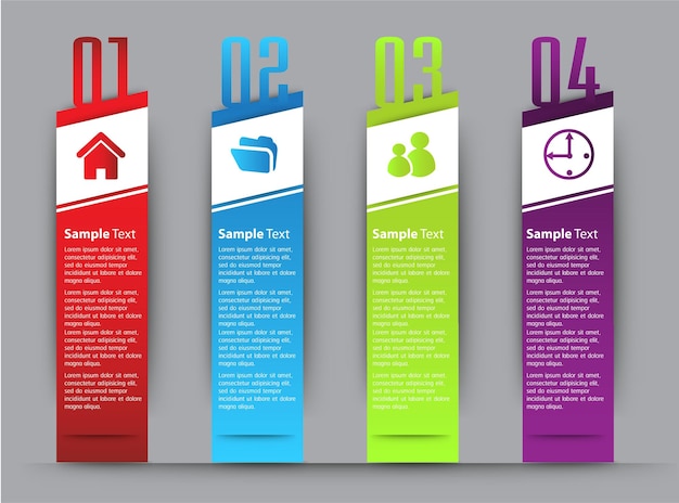 Vector modern text box template, infographics banner