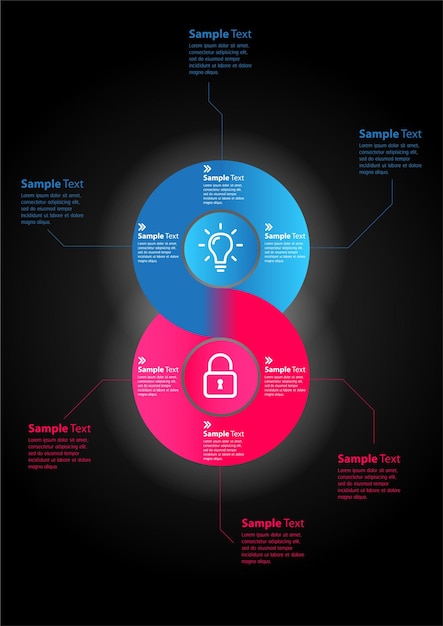 Modern text box template, infographics banner