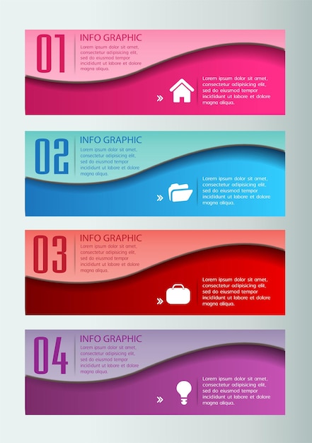 Vector modern text box template, infographics banner