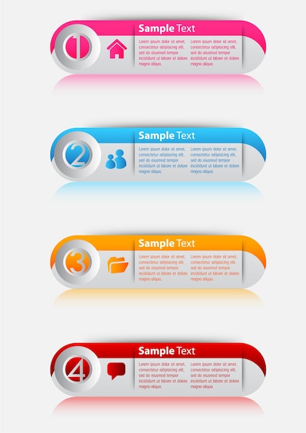 modern text box template, infographics banner