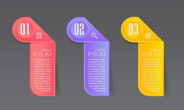 Modern text box template, infographics banner