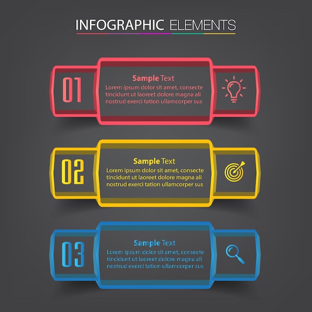 Modern text box template, infographics banner