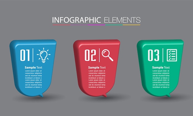 현대 텍스트 상자 템플릿, 인포 그래픽 배너