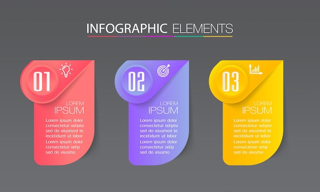 Modello di casella di testo moderna, banner infografica