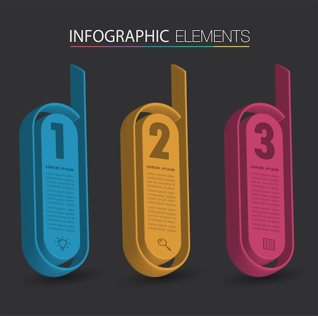 modern text box template, infographics banner
