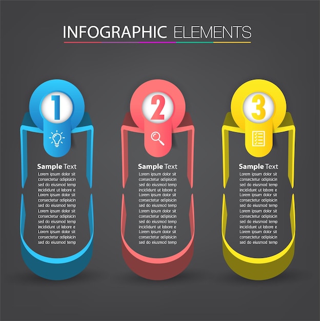 modern text box template, infographics banner