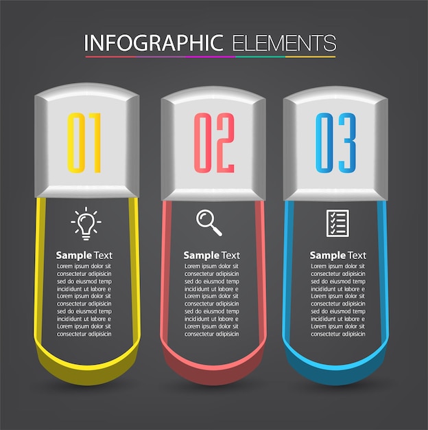 modern text box template, infographics banner