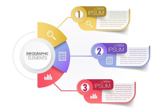 Banner infografica modello moderno casella di testo