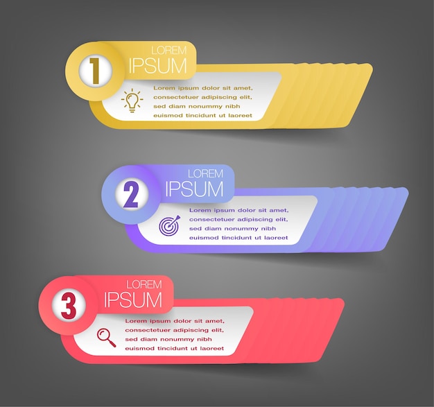 Modern text box template infographics banner