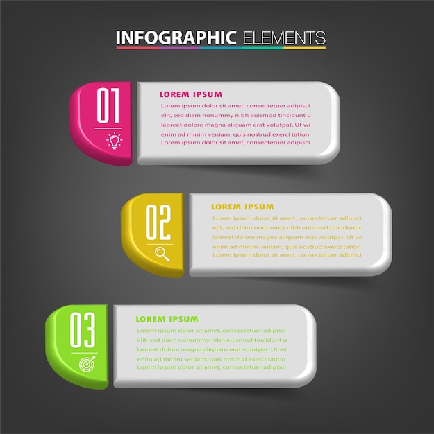 Modern text box template, infographics banner