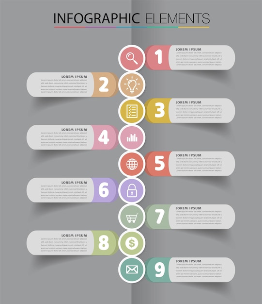 modern text box template infographics banner