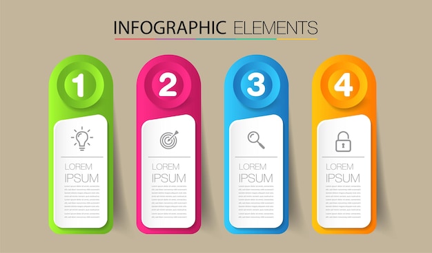 Modern text box template infographics banner