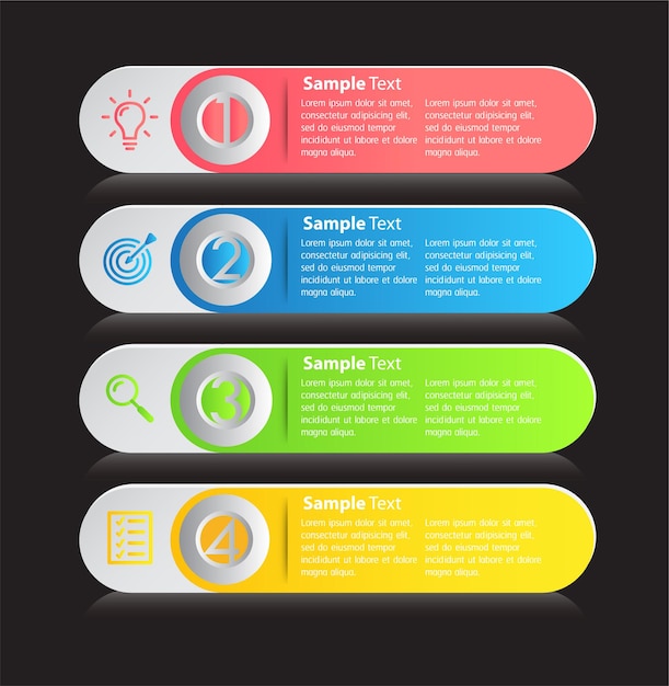 Modern text box template infographics banner