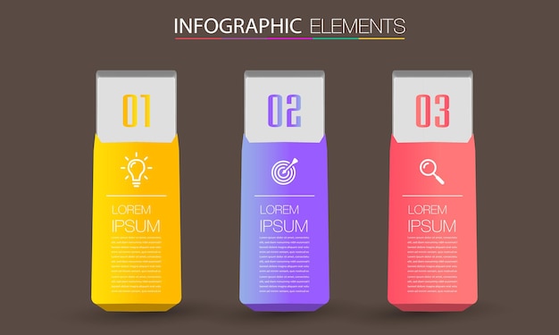 modern text box template infographics banner