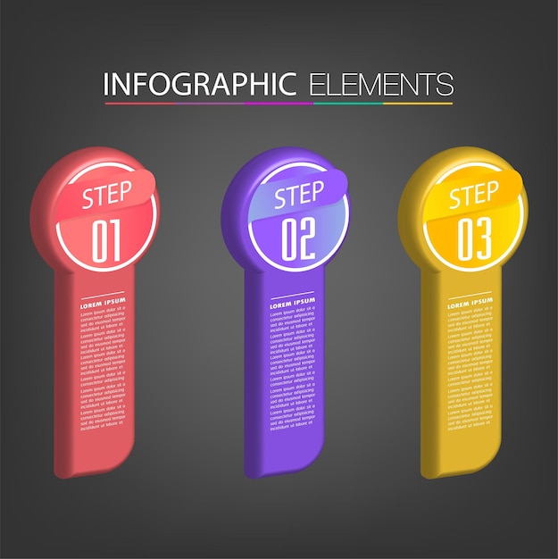Vector modern text box template infographics banner