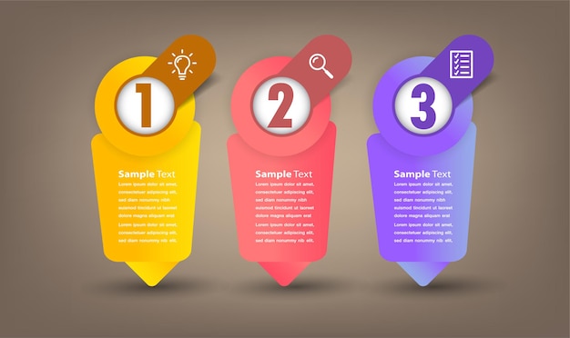 modern text box template infographics banner