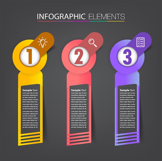 Modern text box template infographics banner