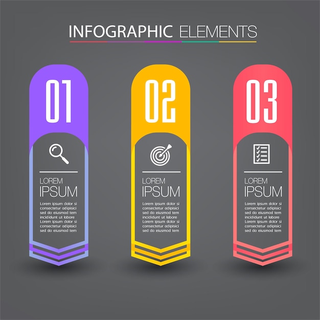 Modern text box template infographics banner