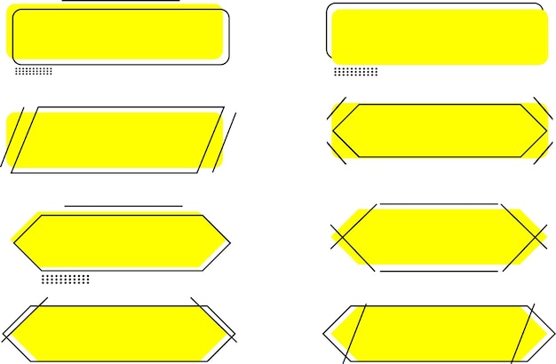 Modello di casella di testo moderno con colore giallo